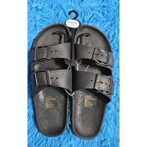 Mission Ridge Men's Black Double Strap Sandals Size Small 8/9